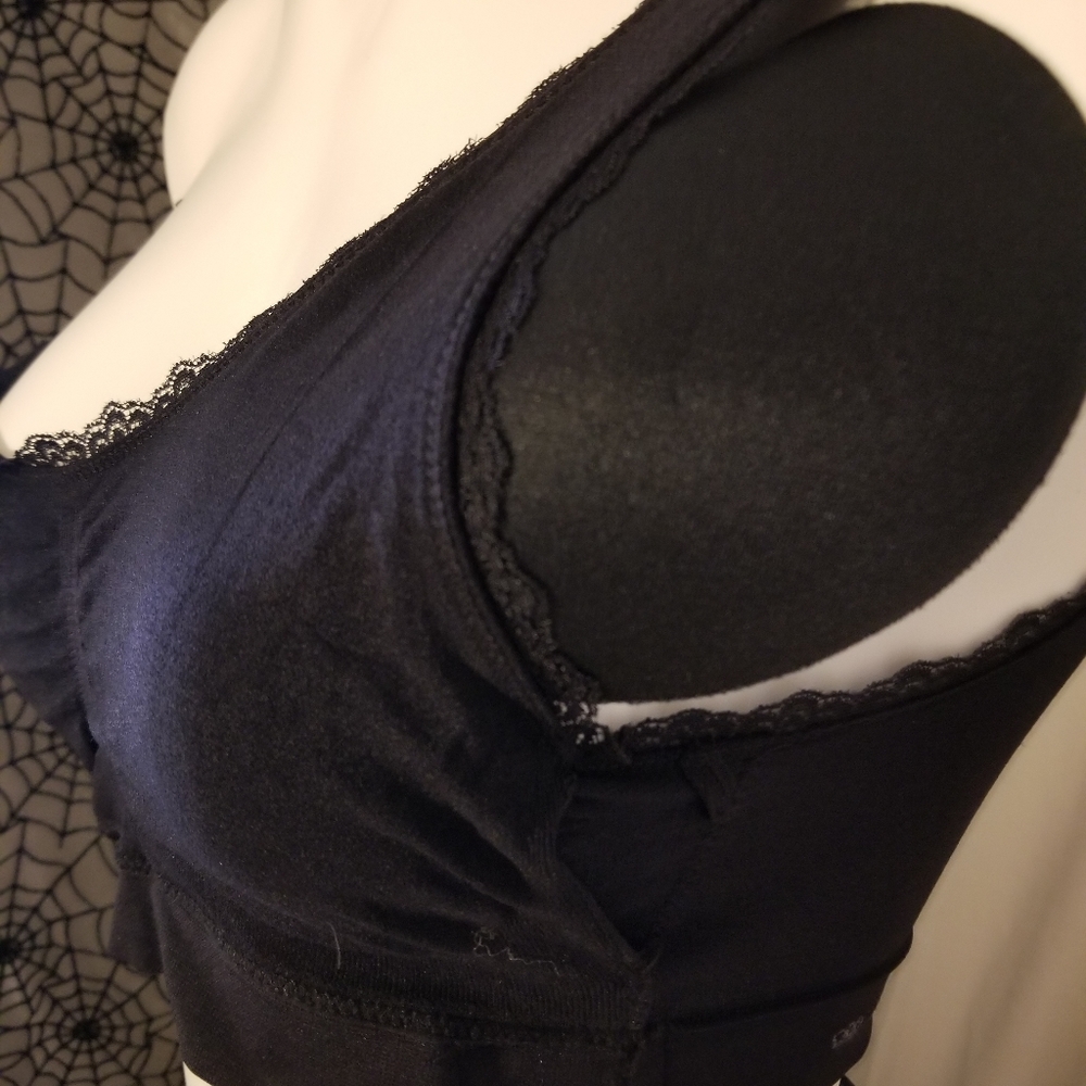 BNWT LOUNGE BRA! REMOVABLE PADDING! BLACK SM/MED - Picture 5 of 9